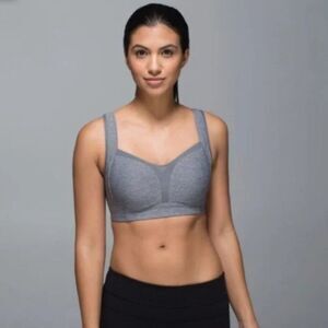Like New! Lululemon Ta Ta Tamer II Gray Adjustable Straps Sports Bra